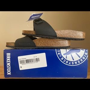 Brand-new tags on black Madrid women’s Birkenstock size 38
